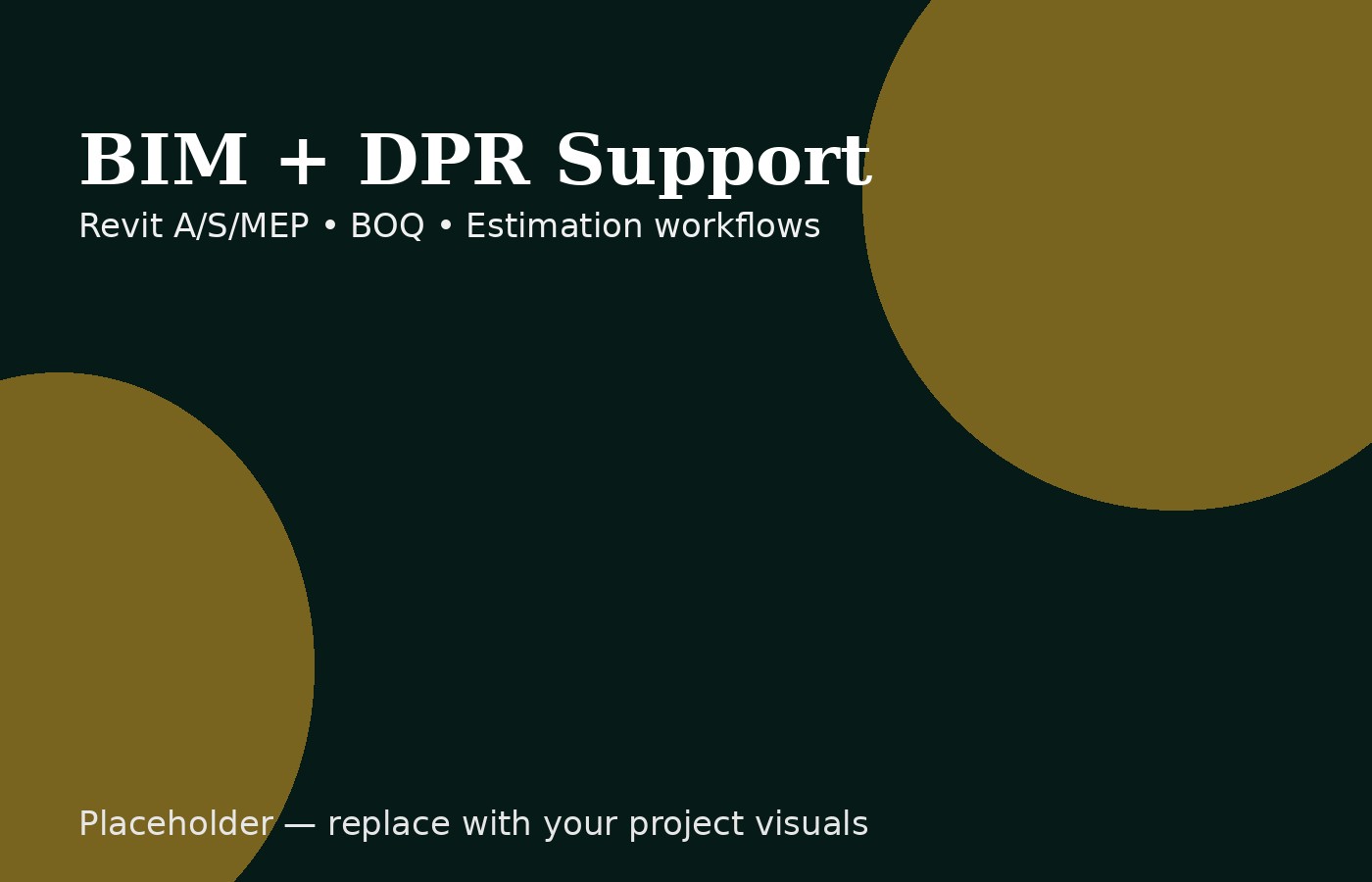 Revit BIM modeling and DPR support